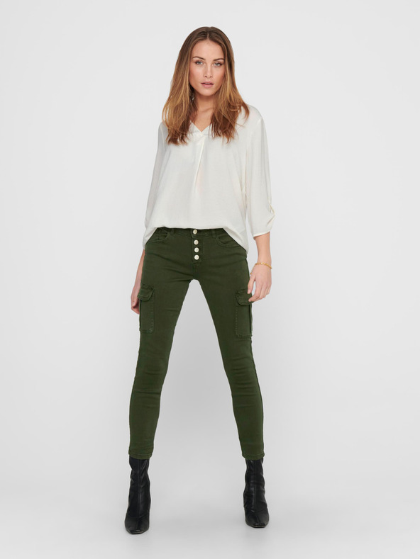 Jacqueline de Yong Cremefarbene Bluse JDY Divya