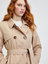 ONLY Beigefarbener kurzer Trenchcoat mit Krawatte ONLY Valerie