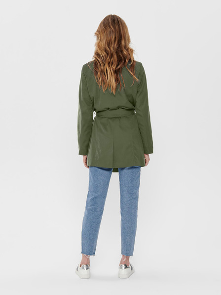 ONLY Khakifarbener kurzer Trenchcoat mit Krawatte ONLY Valerie