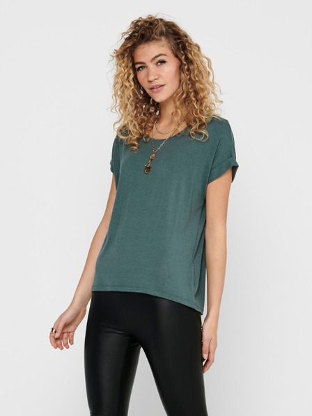 ONLY Dunkelgrünes Basic-T-Shirt ONLY Moster