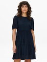 Jacqueline de Yong Dunkelblaues perforiertes kurzes Kleid JDY Carla
