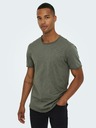 ONLY & SONS ONLY & SONS Benne grün gestreiftes Basic-T-Shirt