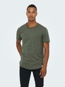 ONLY & SONS ONLY & SONS Benne grün gestreiftes Basic-T-Shirt