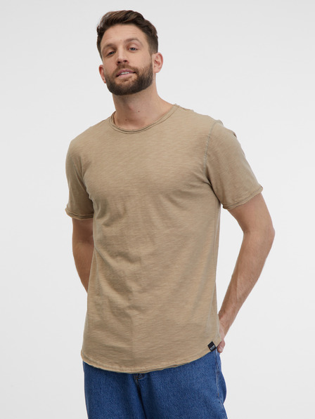 ONLY & SONS Beigefarbenes gestreiftes Herren-Basic-Shirt ONLY & SONS Benne