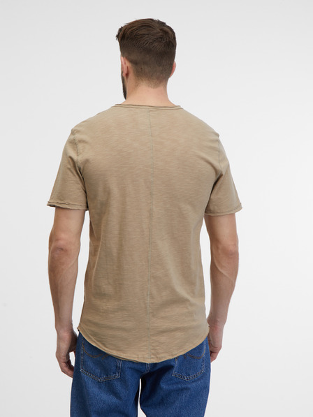 ONLY & SONS Beigefarbenes gestreiftes Herren-Basic-Shirt ONLY & SONS Benne