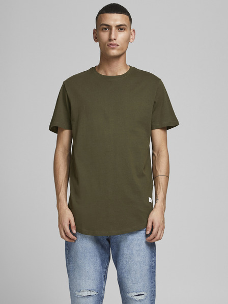 Jack & Jones Khakifarbenes Herren-Basic-T-Shirt Jack & Jones Noa