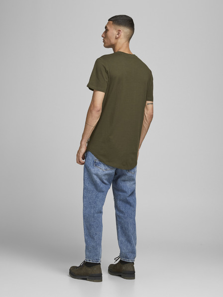 Jack & Jones Khakifarbenes Herren-Basic-T-Shirt Jack & Jones Noa