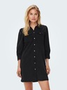 ONLY Schwarzes Hemdblusenkleid aus Denim ONLY Felica