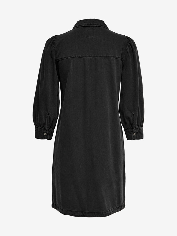 ONLY Schwarzes Hemdblusenkleid aus Denim ONLY Felica