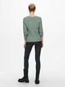 ONLY Grüner gerippter Basic-Pullover ONLY Latia