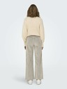 ONLY Beigefarbene Damen-Cordhose mit weitem Bein ONLY Hope