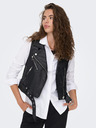 ONLY Schwarze Damen Lederweste ONLY Vera