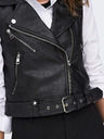 ONLY Schwarze Damen Lederweste ONLY Vera