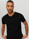 Jack & Jones Schwarzes Herren-Basic-T-Shirt Jack & Jones