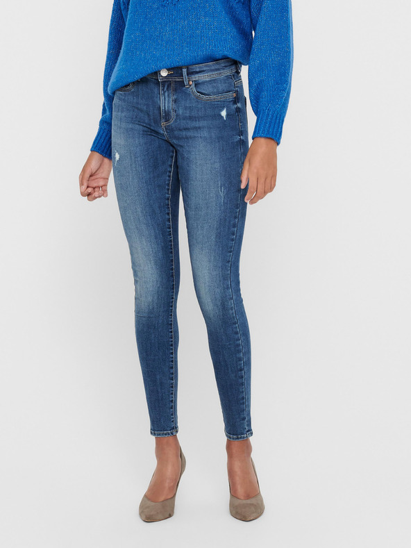 ONLY Blaue Röhrenjeans mit Rippeffekt für Damen ONLY Wauw