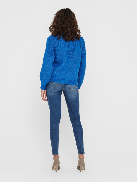 ONLY Blaue Röhrenjeans mit Rippeffekt für Damen ONLY Wauw