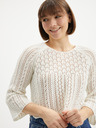 ONLY Cremefarbener Damen-Cropped-Pullover ONLY Nola