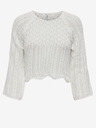 ONLY Cremefarbener Damen-Cropped-Pullover ONLY Nola