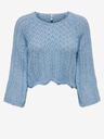 ONLY Blauer Damen-Cropped-Pullover ONLY Nola