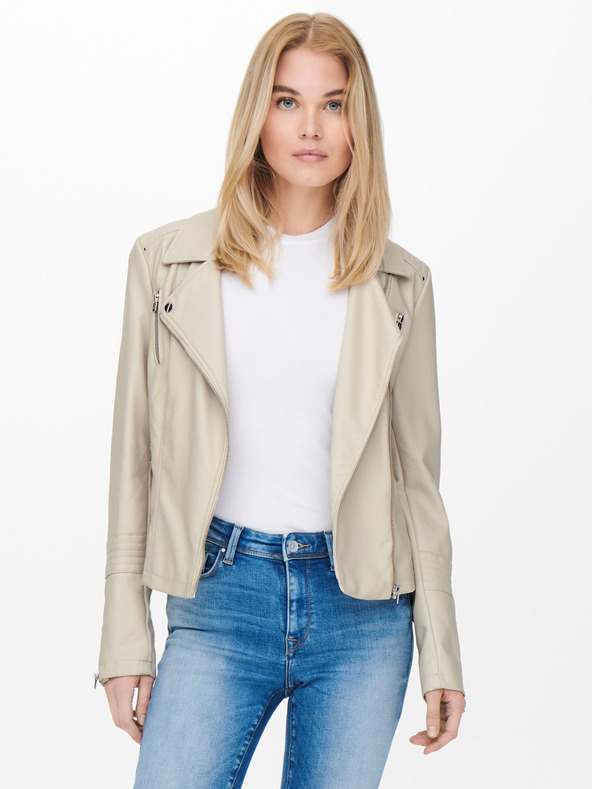 ONLY Cremefarbene Damen Leder Curvy ONLY Gemma