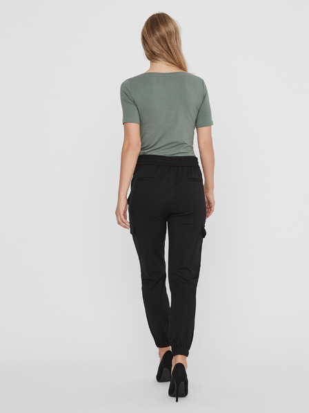 Vero Moda Grünes Damen-Basic-T-Shirt VERO MODA Panda