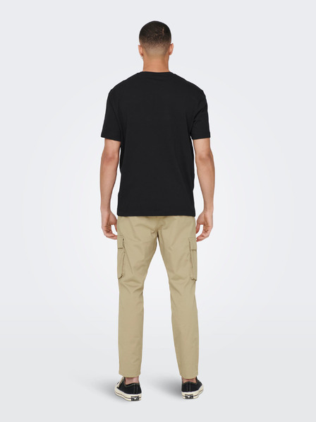 ONLY & SONS Schwarzes Basic-T-Shirt für Herren ONLY & SONS Max Life