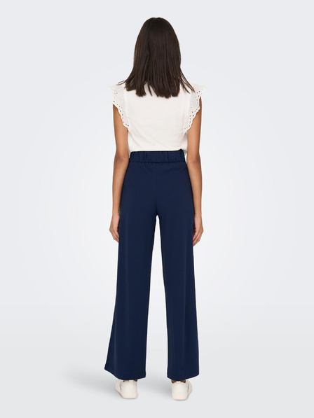 Jacqueline de Yong Dunkelblaue Damen-Hose mit weitem Bein JDY