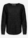 ONLY Schwarzer gerippter leichter Pullover ONLY Caviar