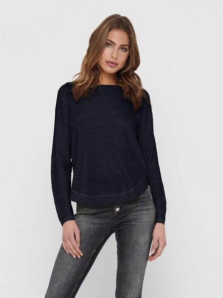 ONLY Dunkelblauer gerippter leichter Pullover ONLY Caviar