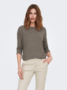 ONLY Braunes gestreiftes Damen-T-Shirt ONLY Glamour