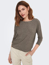 ONLY Braunes gestreiftes Damen-T-Shirt ONLY Glamour