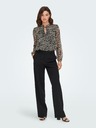 ONLY Beige und schwarz gemusterte Damenbluse ONLY Ditsy