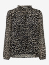 ONLY Beige und schwarz gemusterte Damenbluse ONLY Ditsy
