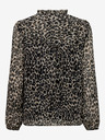 ONLY Beige und schwarz gemusterte Damenbluse ONLY Ditsy