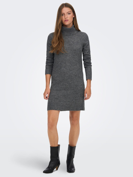 Jacqueline de Yong Graues gestreiftes Damen Pullover Kleid JDY Elanor