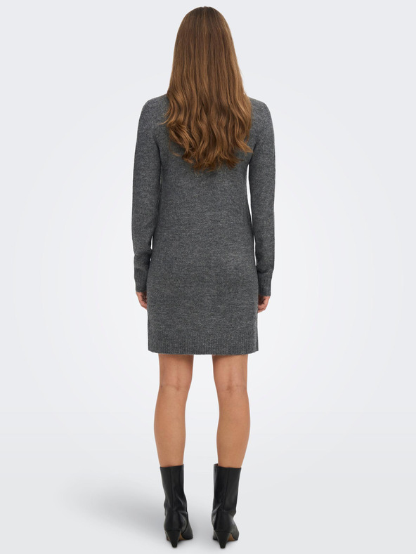 Jacqueline de Yong Graues gestreiftes Damen Pullover Kleid JDY Elanor