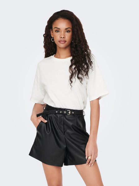 ONLY Schwarze Damen-Kunstledershorts ONLY Heidi