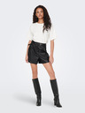 ONLY Schwarze Damen-Kunstledershorts ONLY Heidi