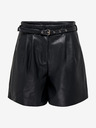ONLY Schwarze Damen-Kunstledershorts ONLY Heidi