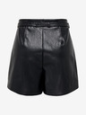 ONLY Schwarze Damen-Kunstledershorts ONLY Heidi