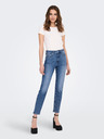 ONLY Blaue Straight Fit Jeans für Damen ONLY Emily