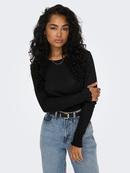 ONLY Schwarzes Damen-Langarmshirt ONLY Carlotta