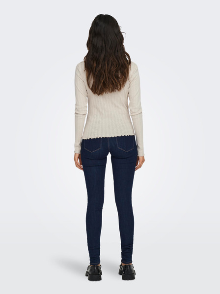 ONLY Beige Damen Langarm T-Shirt ONLY Carlotta