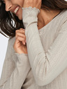 ONLY Beige Damen Langarm T-Shirt ONLY Carlotta