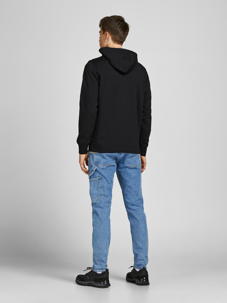 Jack & Jones Jack & Jones Air Black Herren-Kapuzenpullover mit Reißverschluss