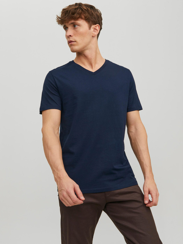 Jack & Jones Dunkelblaues Herren Basic T-Shirt Jack & Jones Organic