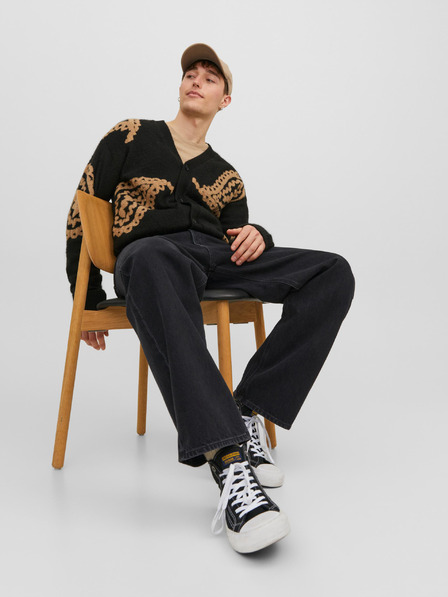 Jack & Jones Schwarze Herrenjeans mit weitem Bein Jack & Jones Alex