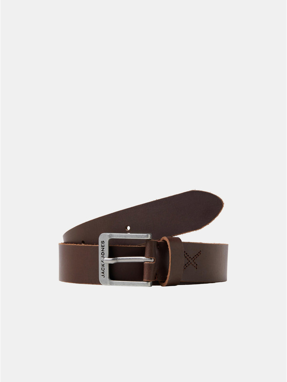 Jack & Jones Dunkelbrauner Herren-Ledergürtel Jack & Jones Rock