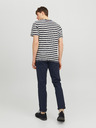 Jack & Jones Dunkelblaue Jack & Jones Marco Herren-Cropped-Chinohose
