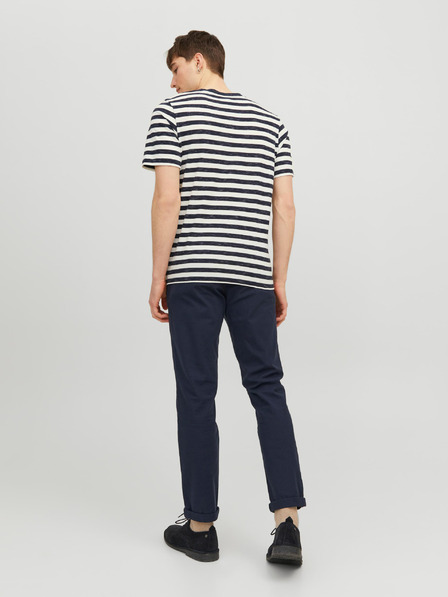 Jack & Jones Dunkelblaue Jack & Jones Marco Herren-Cropped-Chinohose